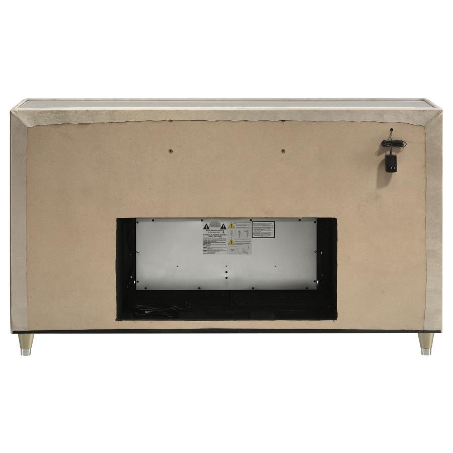 Lorient - 8-Drawer LED Bedroom Flame Box Dresser