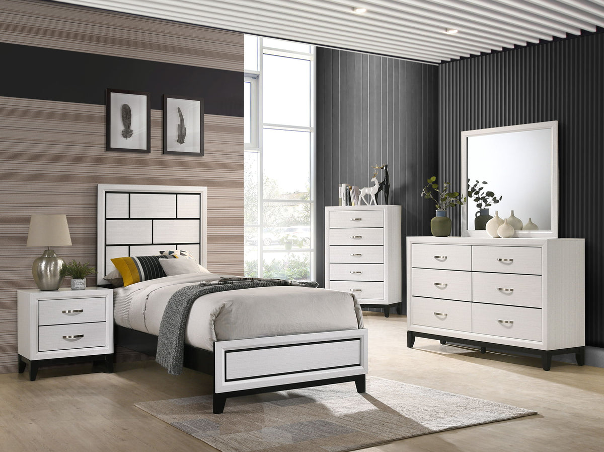 Akerson - Bedroom Set White by Crown Mark | Bel Furniture
