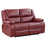 Camila - Upholstered Motion Reclining Loveseat Red by Coaster Fine Furniture | Bel Furniture