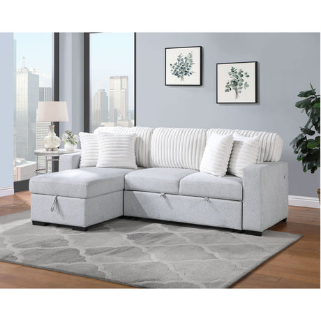 Ford - Reversible Pull Out Sofa Bed - Light Gray - view 6