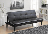 Katrina - Upholstered Tufted Convertible Sofa Bed - Black by CoasterEveryday | Bel Furniture