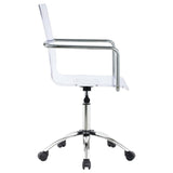 Amaturo - Acrylic Adjustable Home Office Desk Chair - Clear by CoasterEssence | Bel Furniture