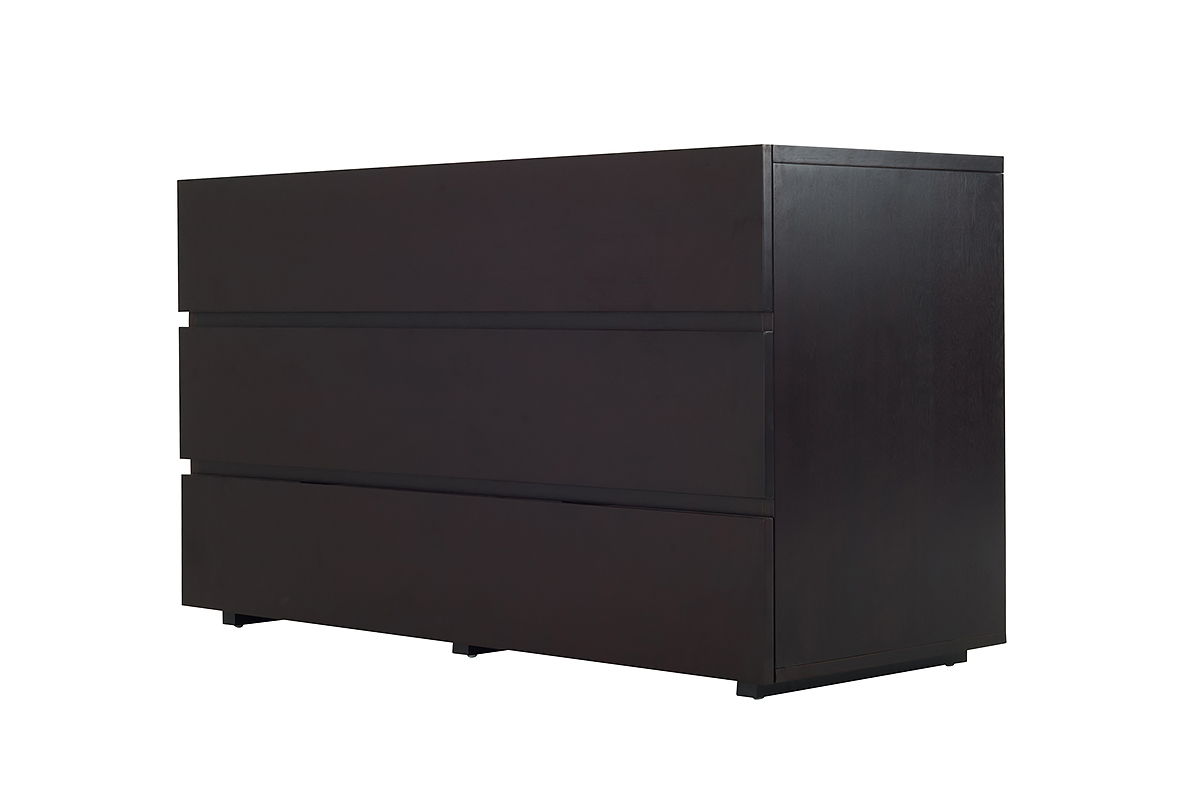 Three Drawer Dresser - Dark Brown