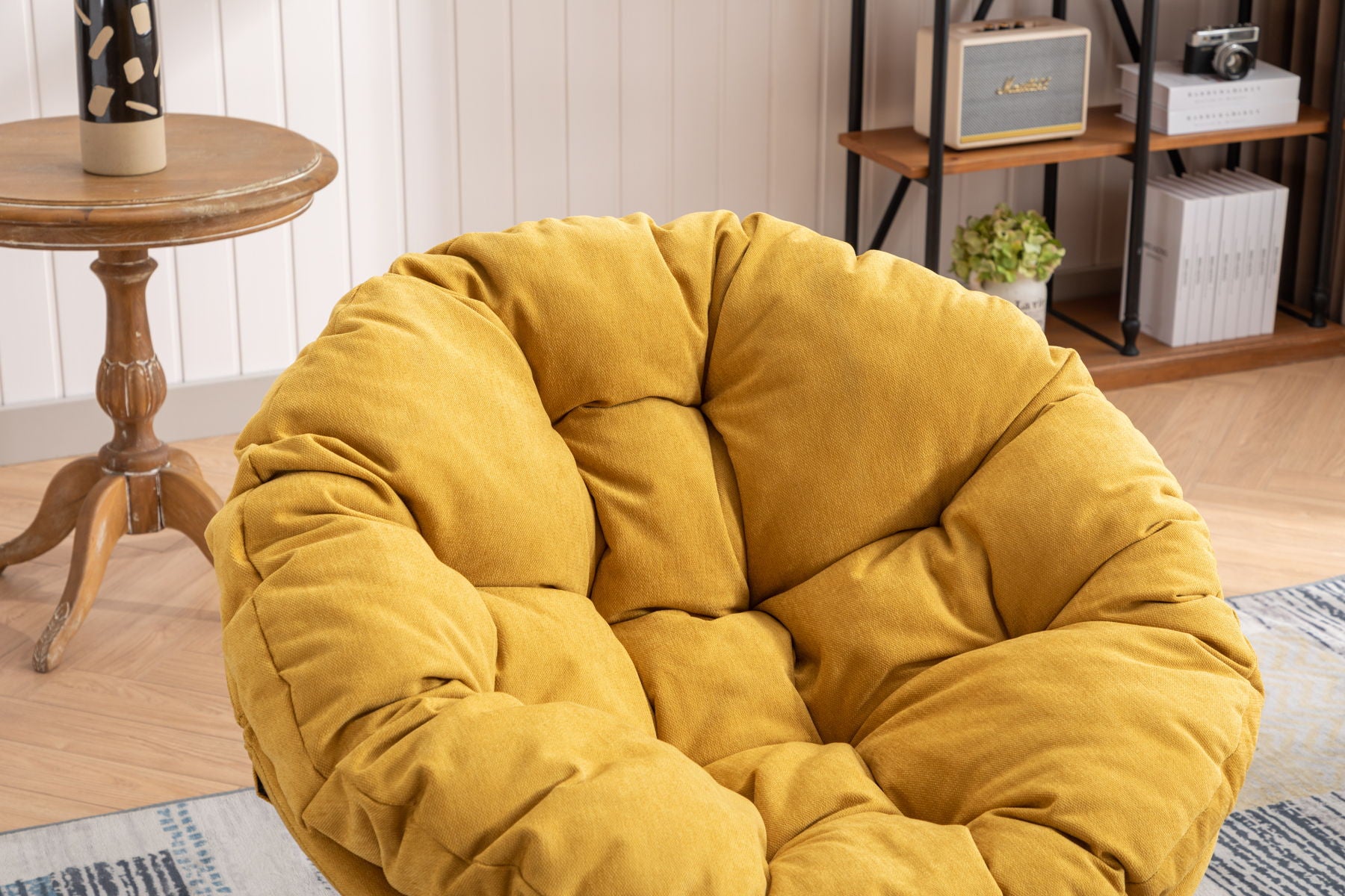 Oversized Swivel Accent Chair, 360 Swivel Barrel Chair, Papasan Chair For Living Room Bedroom