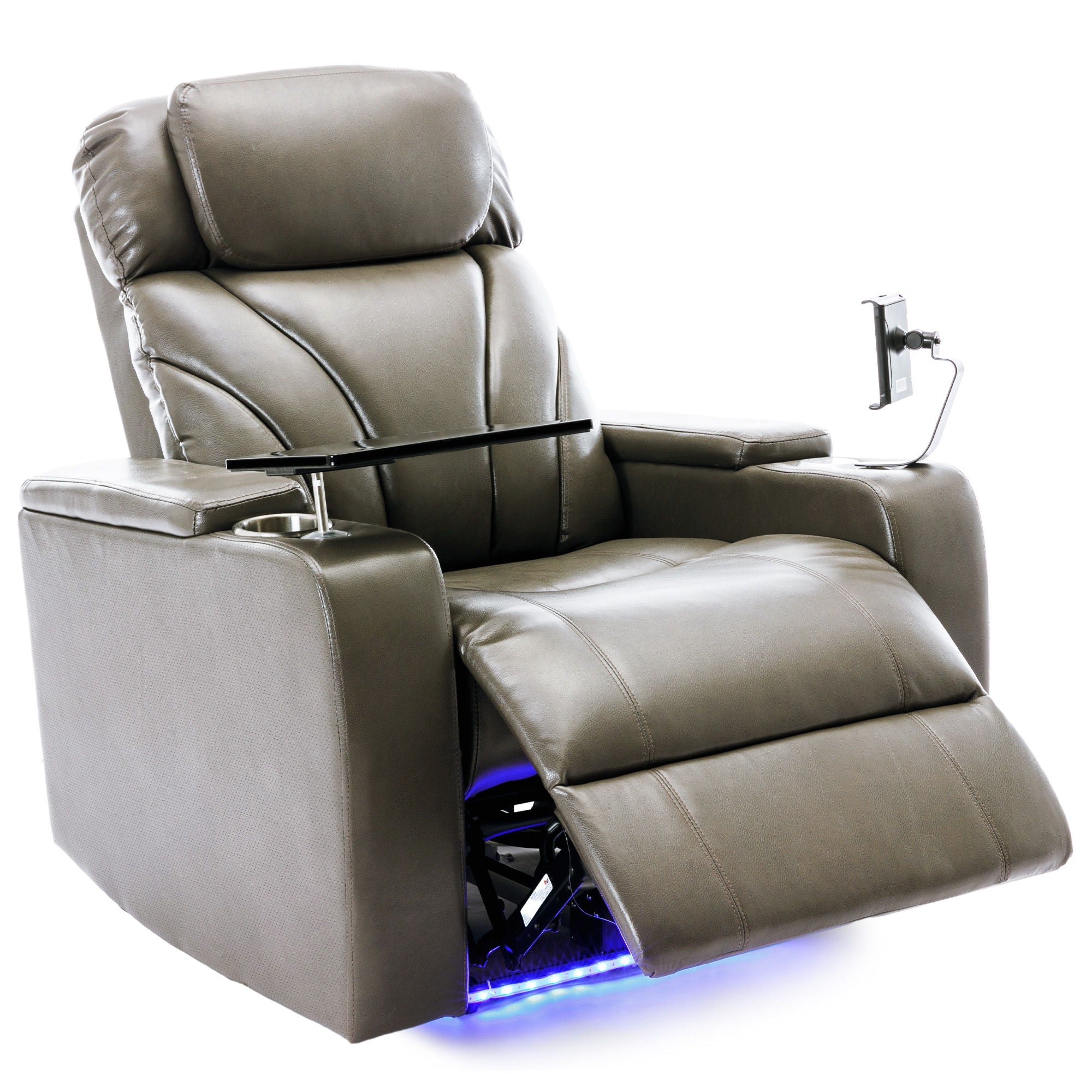 Power Motion Recliner With USB Charging Port And Hidden Arm Storage, Home Theater Seating With Convenient Cup Holder Design, And Stereo