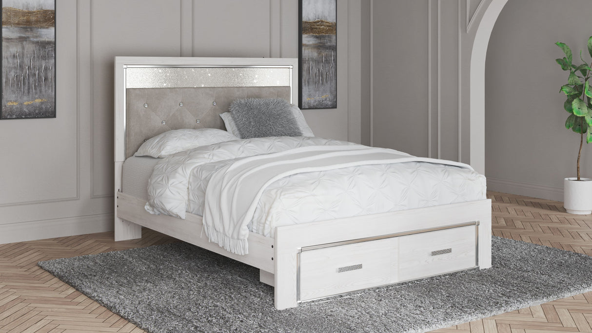 Altyra - Panel Bed White Queen Footboard Storage by Signature Design by Ashley® | Bel Furniture