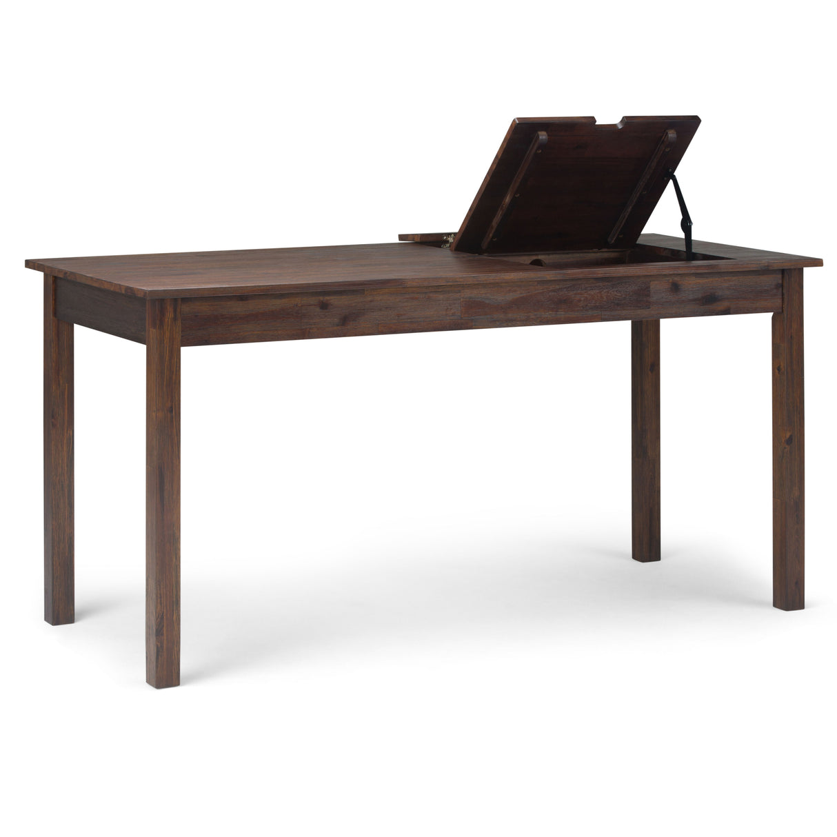 Monroe - Desk - Distressed Charcoal Brown by Simpli-Home | Bel Furniture