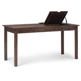 Monroe - Desk - Distressed Charcoal Brown by Simpli-Home | Bel Furniture