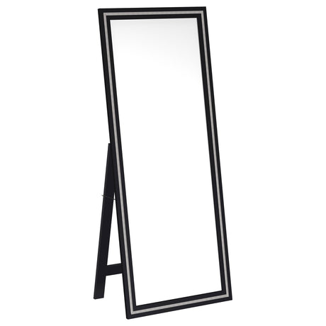 Windrose - Tempered LED Standing Mirror Black by Coaster Fine Furniture | Bel Furniture