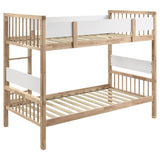 Dakota - Wood Twin Over Twin Bunk Bed - Natural by Coaster Fine Furniture | Bel Furniture