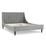 Aspen - Vertical Tufted Modern Headboard Platform Bed Set by Jennifer Taylor Home | Bel Furniture