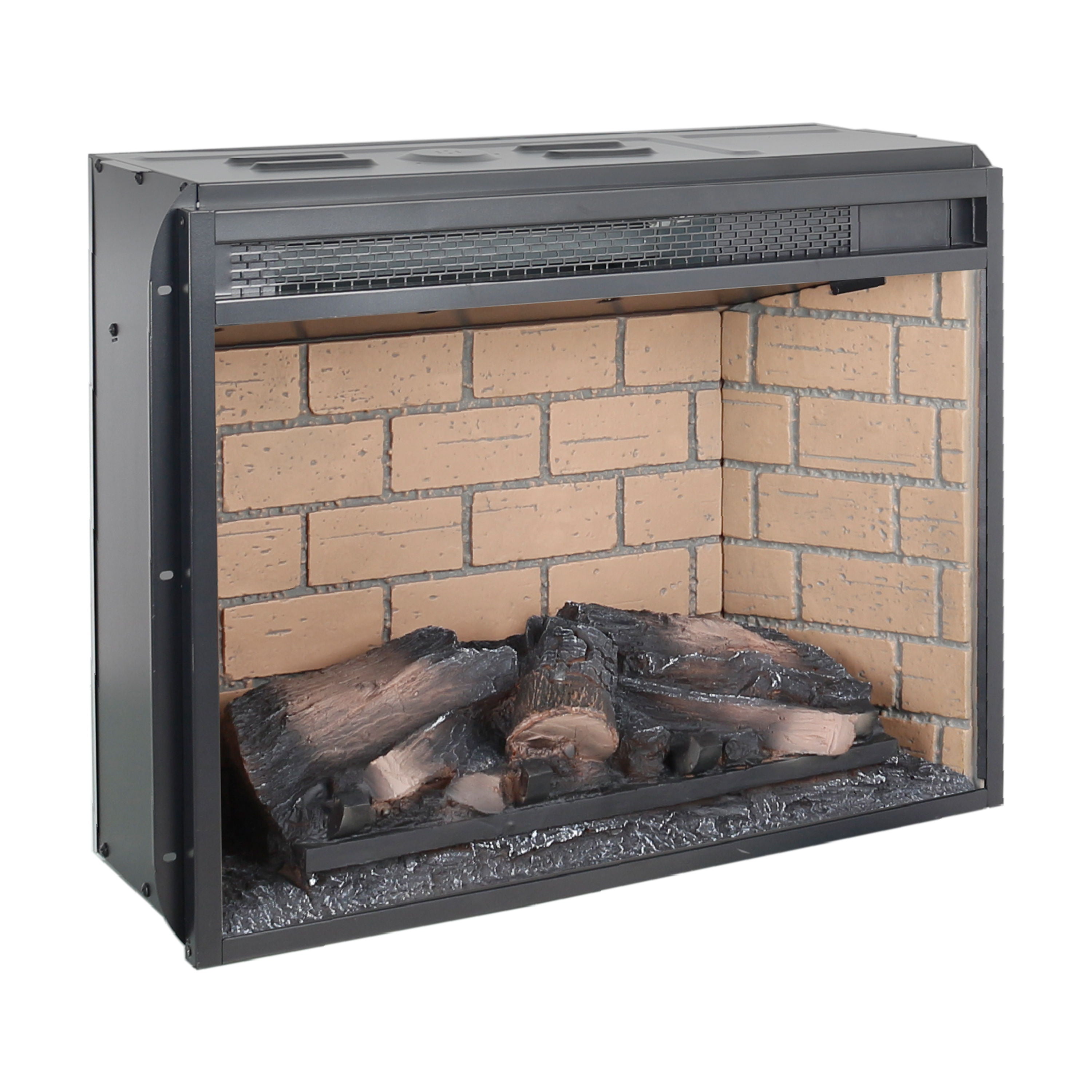 Infrared Quartz Heater Fireplace Insert -Woodlog Version With Brick