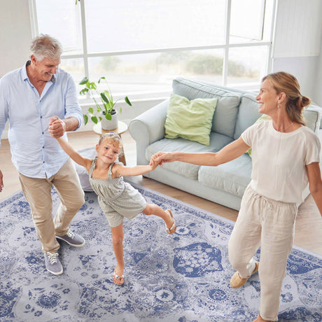 Maval - 8' X 10' Washable Area Rug - Blue - view 5