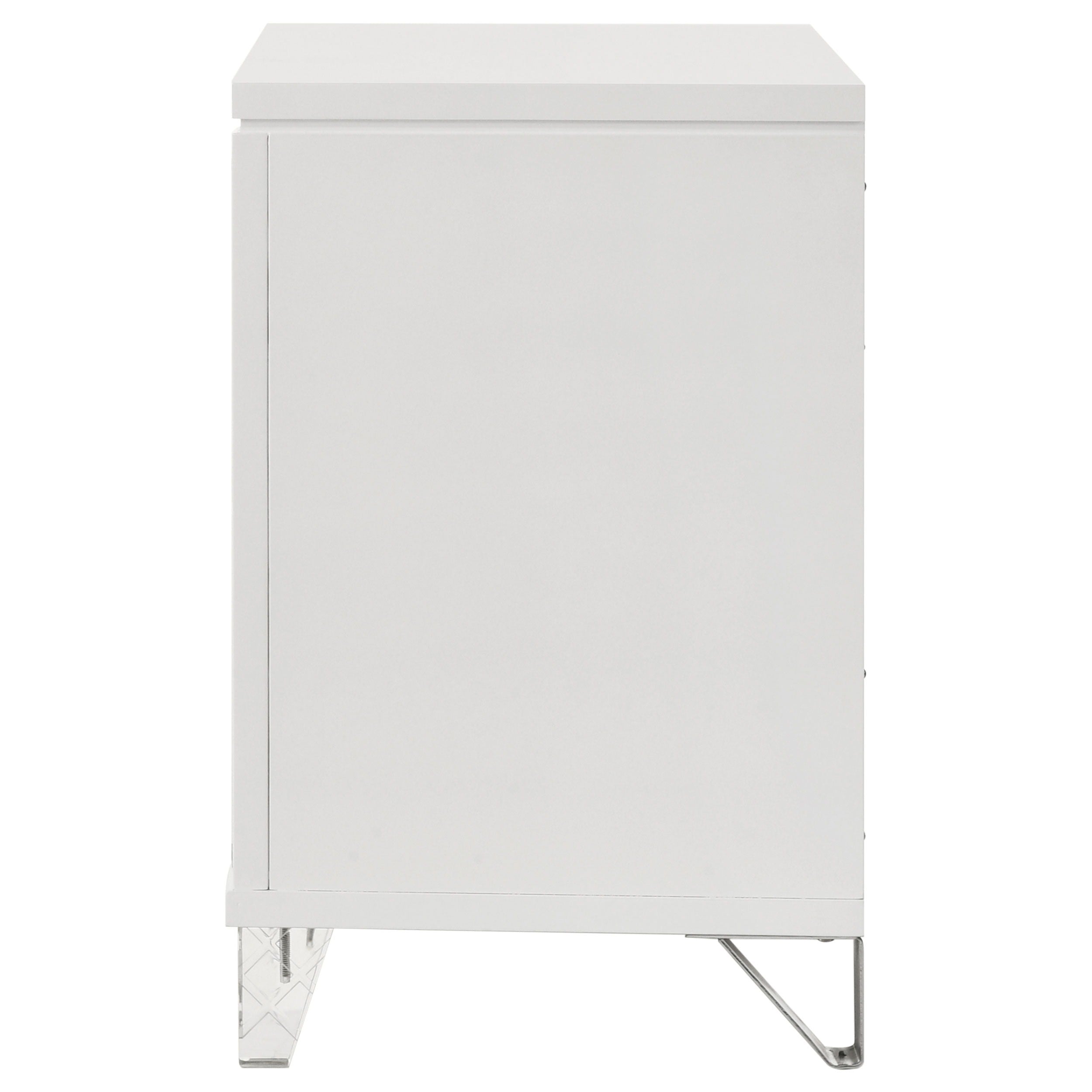 Marmore - 2-Drawer Nightstand Bedside Table - White