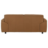 Buxton - Top Grain Leather Upholstered Loveseat