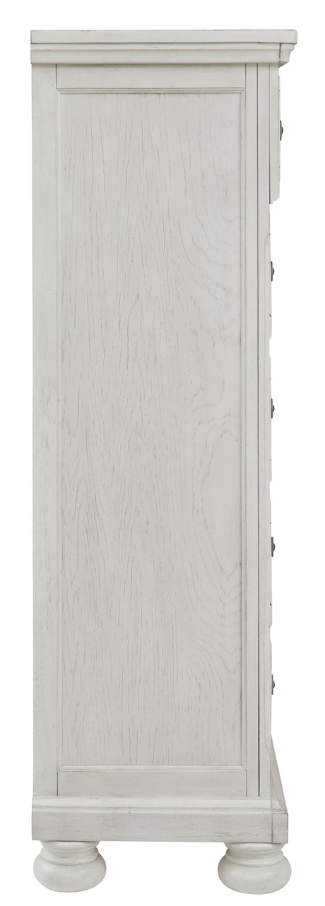 Robbinsdale - Antique White - Five Drawer Chest by Signature Design by Ashley® | Bel Furniture