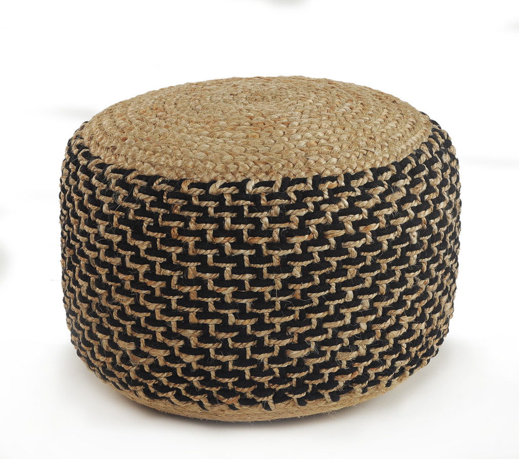 Jute Ottoman - Tan