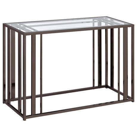 Adri - Glass Top Entryway Sofa Console Table Dark Gray by Coaster Fine Furniture | Bel Furniture