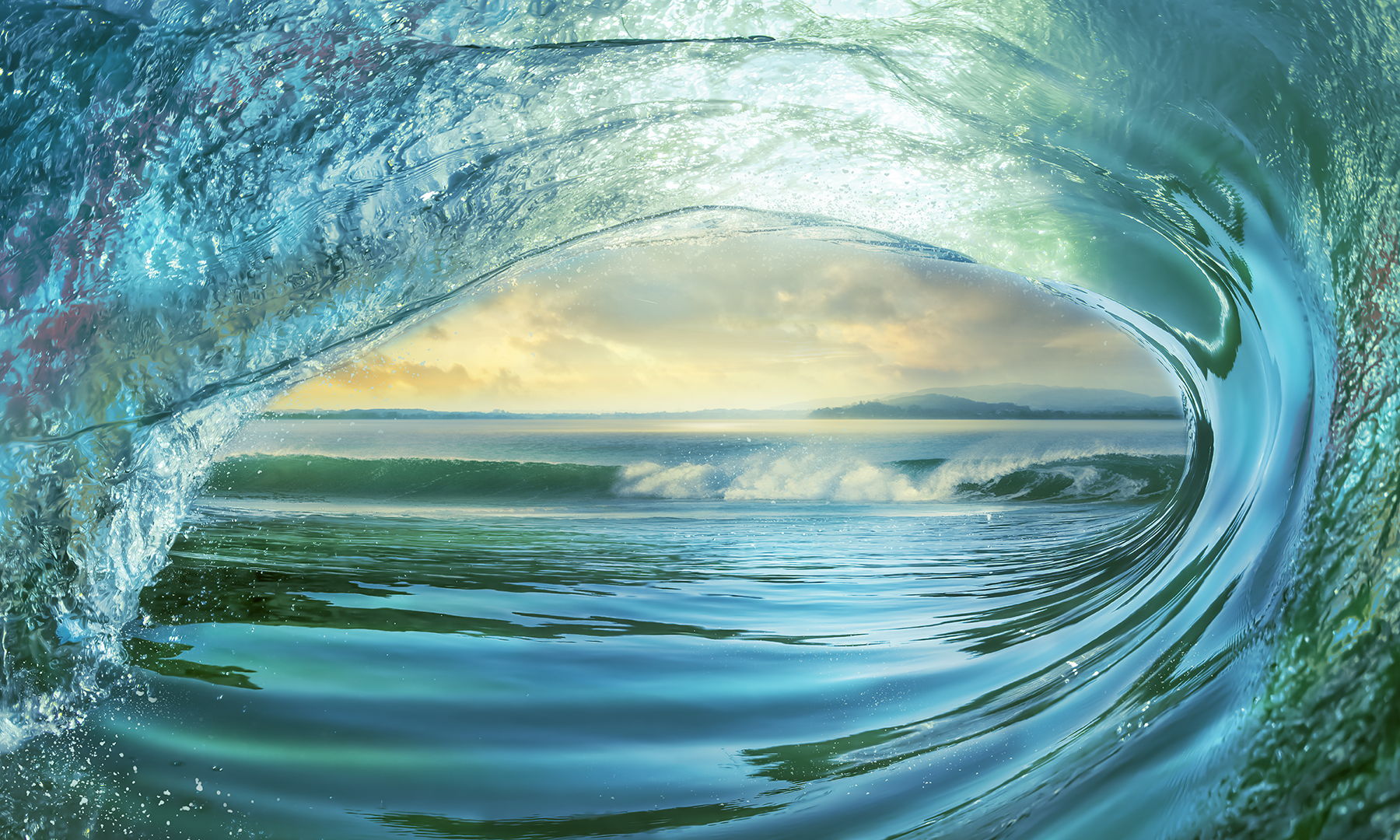 Big Wave By Mike Calascibetta - Blue