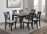 Eloise - 7 Piece Dinette Set - Charcoal / Gray by Crown Mark | Bel Furniture