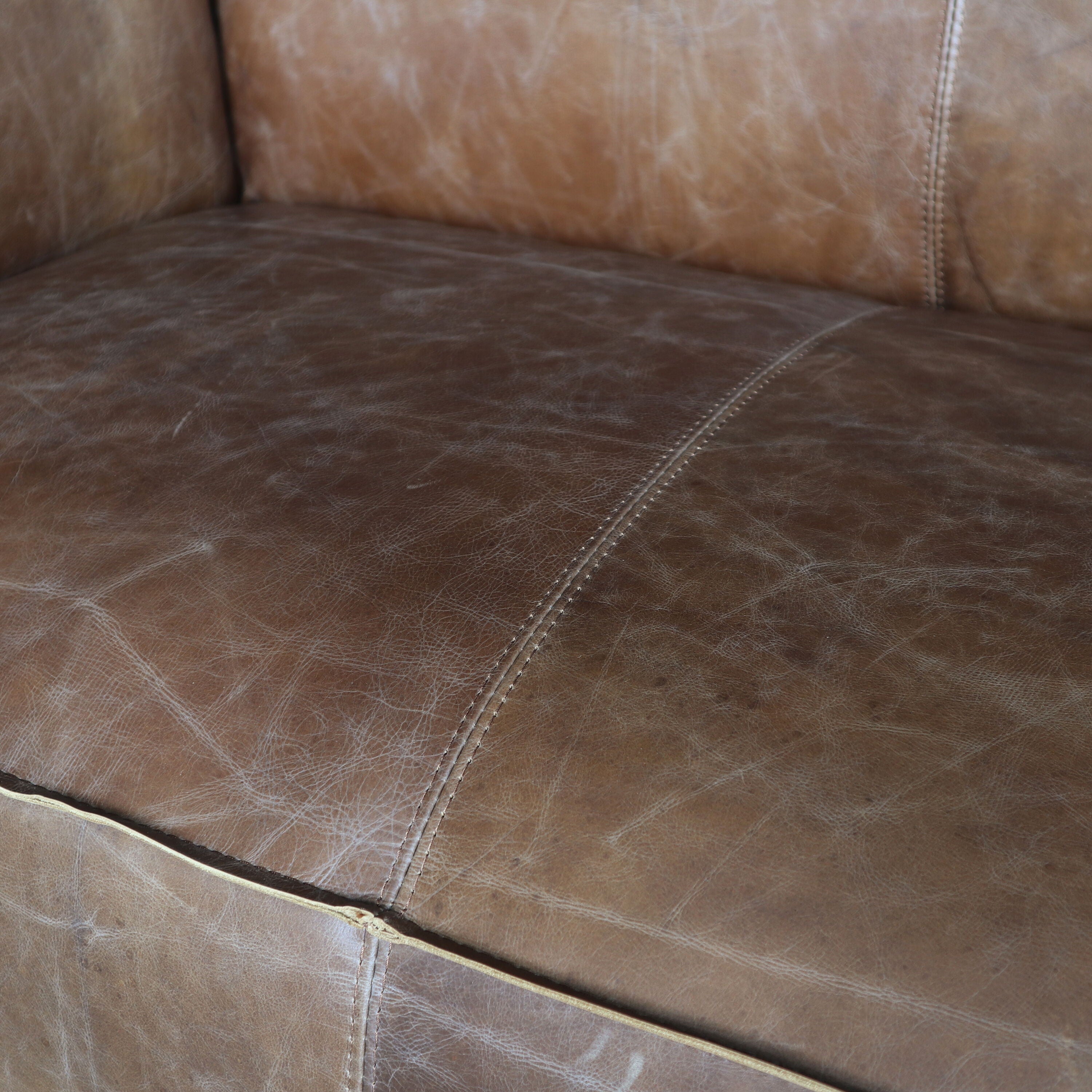 Brancaster - Grain Leather Sofa - Brown