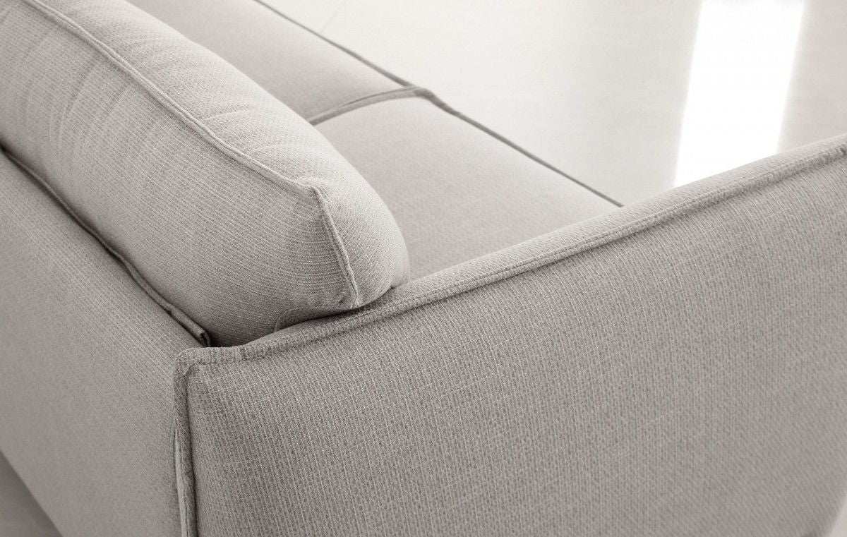 Sofa With Black Legs - Gray