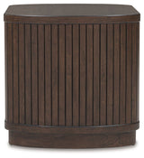 Korestone - Dark Brown - Square End Table by Signature Design by Ashley® | Bel Furniture