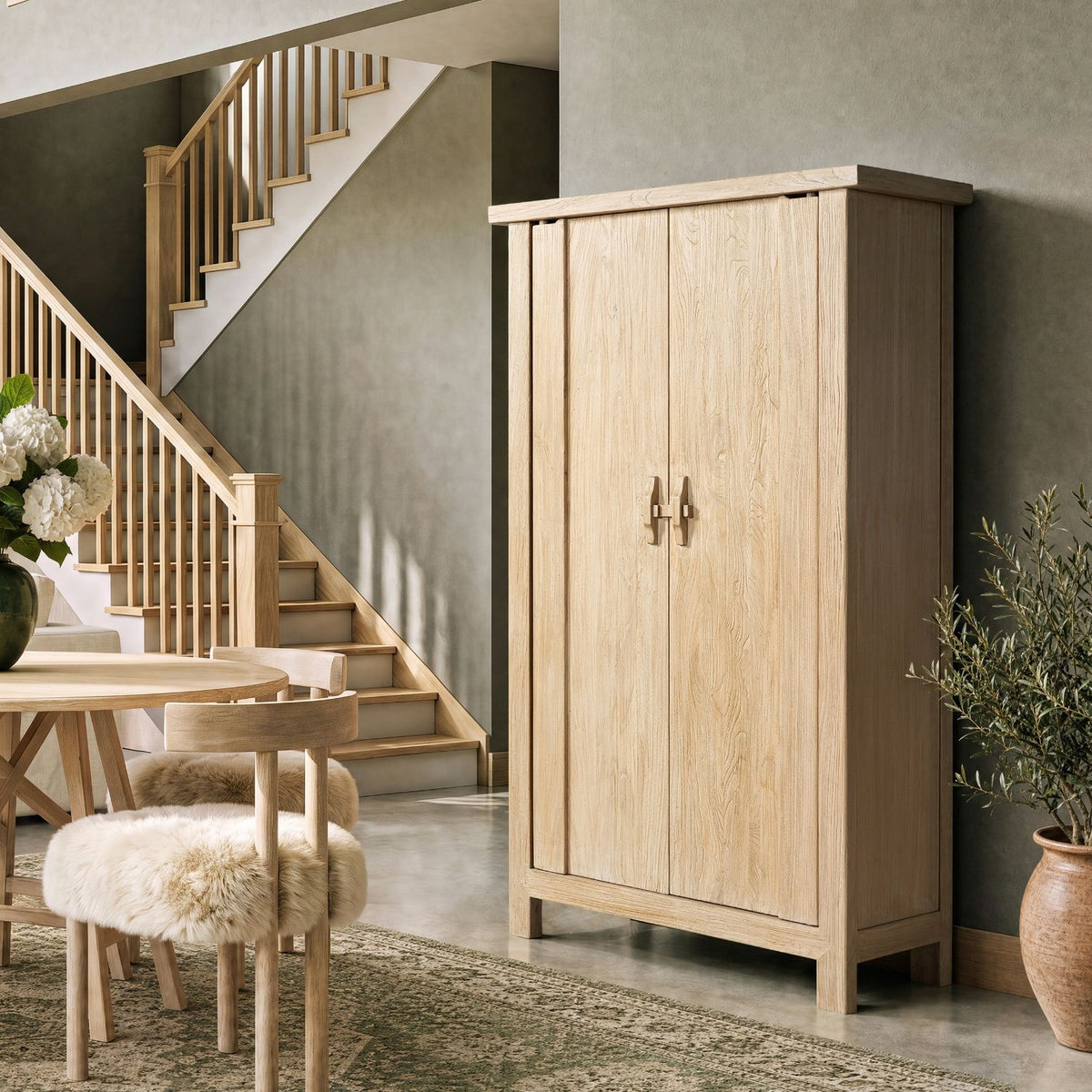 Fable - 2 Door Storage Cabinet - Light Natural Brown