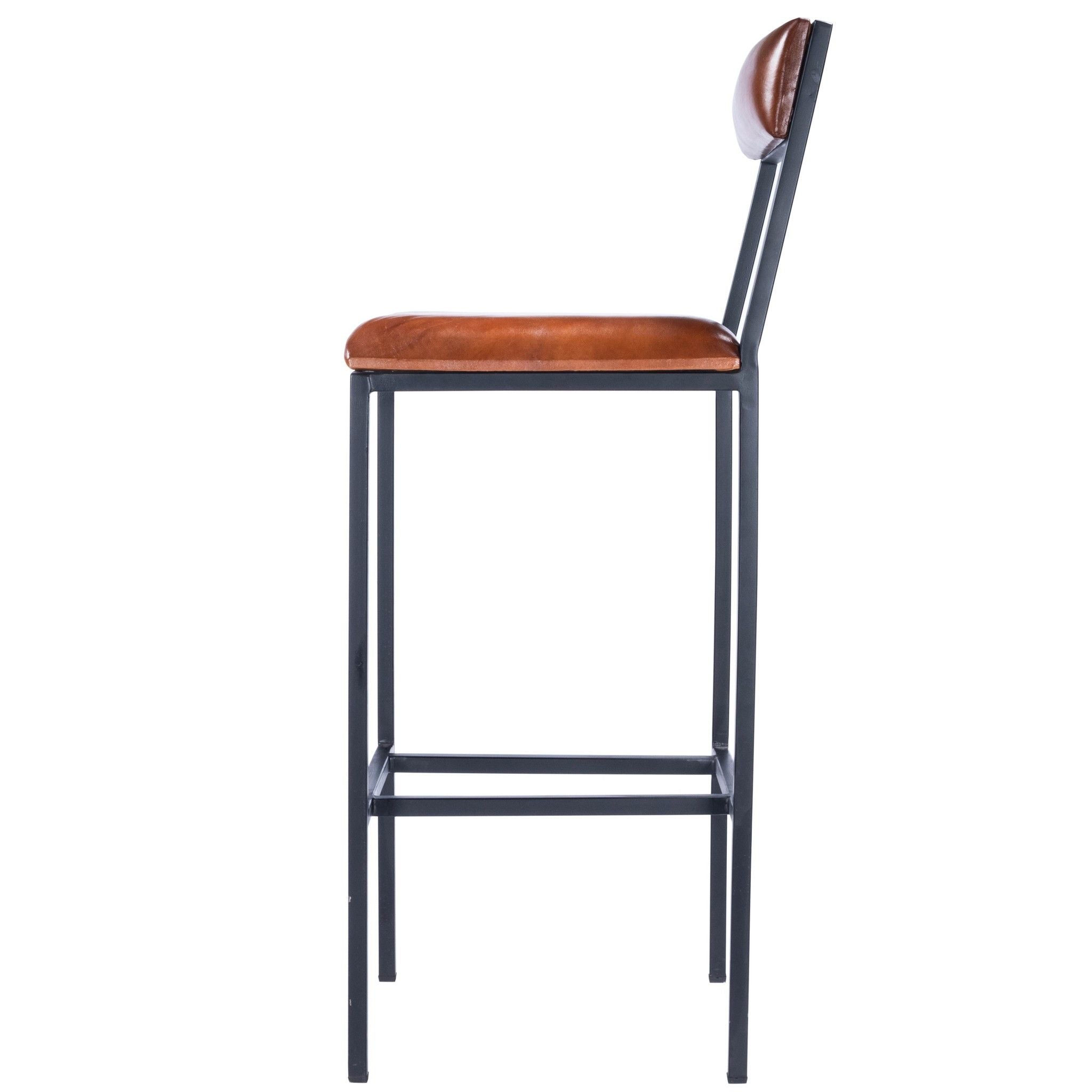 And Iron Bar Chair - Brown / Black