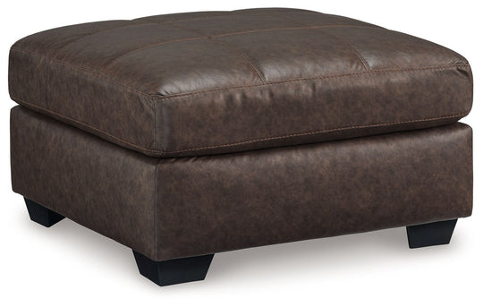 Barlin Mills - Oversized Accent Ottoman Dark Brown by Benchcraft® | Bel Furniture