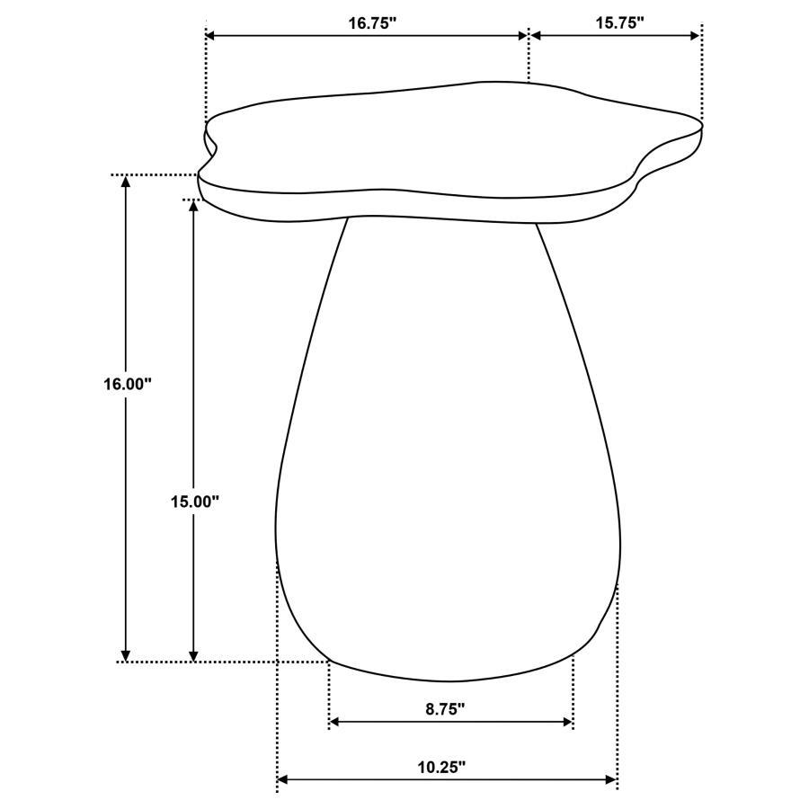 Perth - Side Table With Cloud-Shaped Top by Coaster Fine Furniture | Bel Furniture