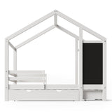 House Bed With Blackboard And Drawers