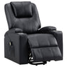 Armstrong - Upholstered Power Lift Massage Recliner Black by Coaster Fine Furniture | Bel Furniture