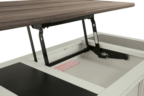 Bolanburg - Lift Top Cocktail Table - White / Brown / Beige - view 5