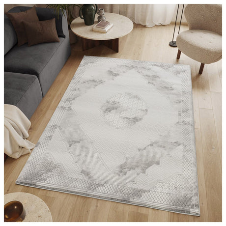 Geometrix - Medallion Rug With Geometric 3D Effect - view 4