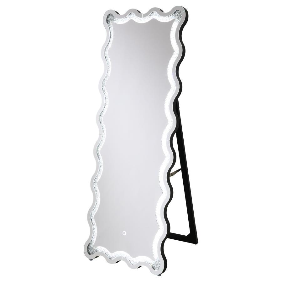 Brixey - LED Lighting Standing Floor Mirror - Black