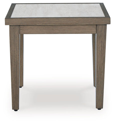 Rainier Ranch - Brown / Beige - Square End Table by Signature Design by Ashley® | Bel Furniture