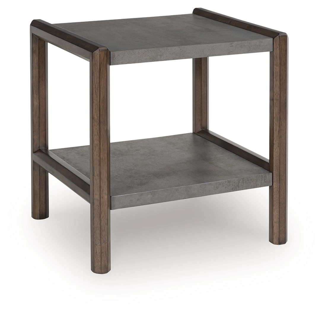 Kallenny - Brown / Gray - Rectangular End Table by Signature Design by Ashley® | Bel Furniture