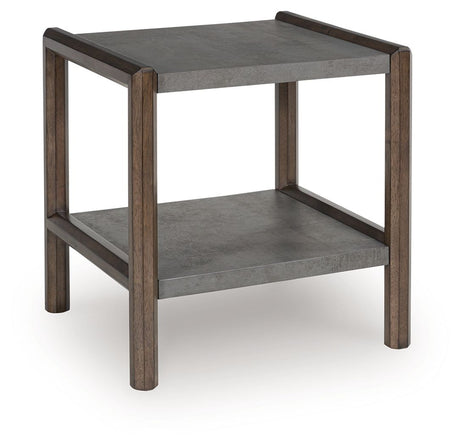 Kallenny - Brown / Gray - Rectangular End Table by Signature Design by Ashley® | Bel Furniture