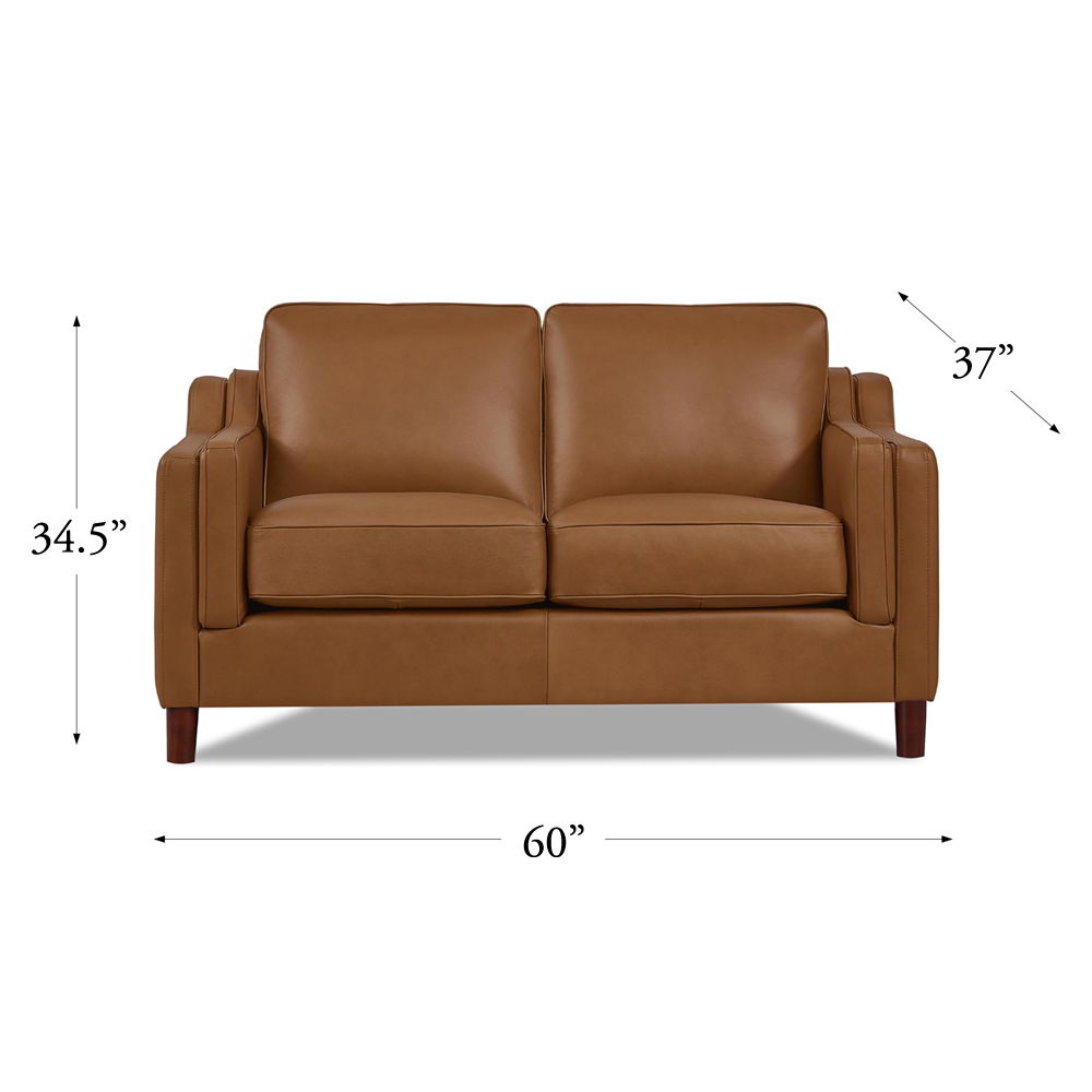 Bella - Top Grain Leather Loveseat