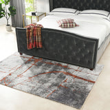 Quarry - 5.25' X 6.5' Abstract Area Rug - Gray / Orange by Jennifer Taylor Home | Bel Furniture