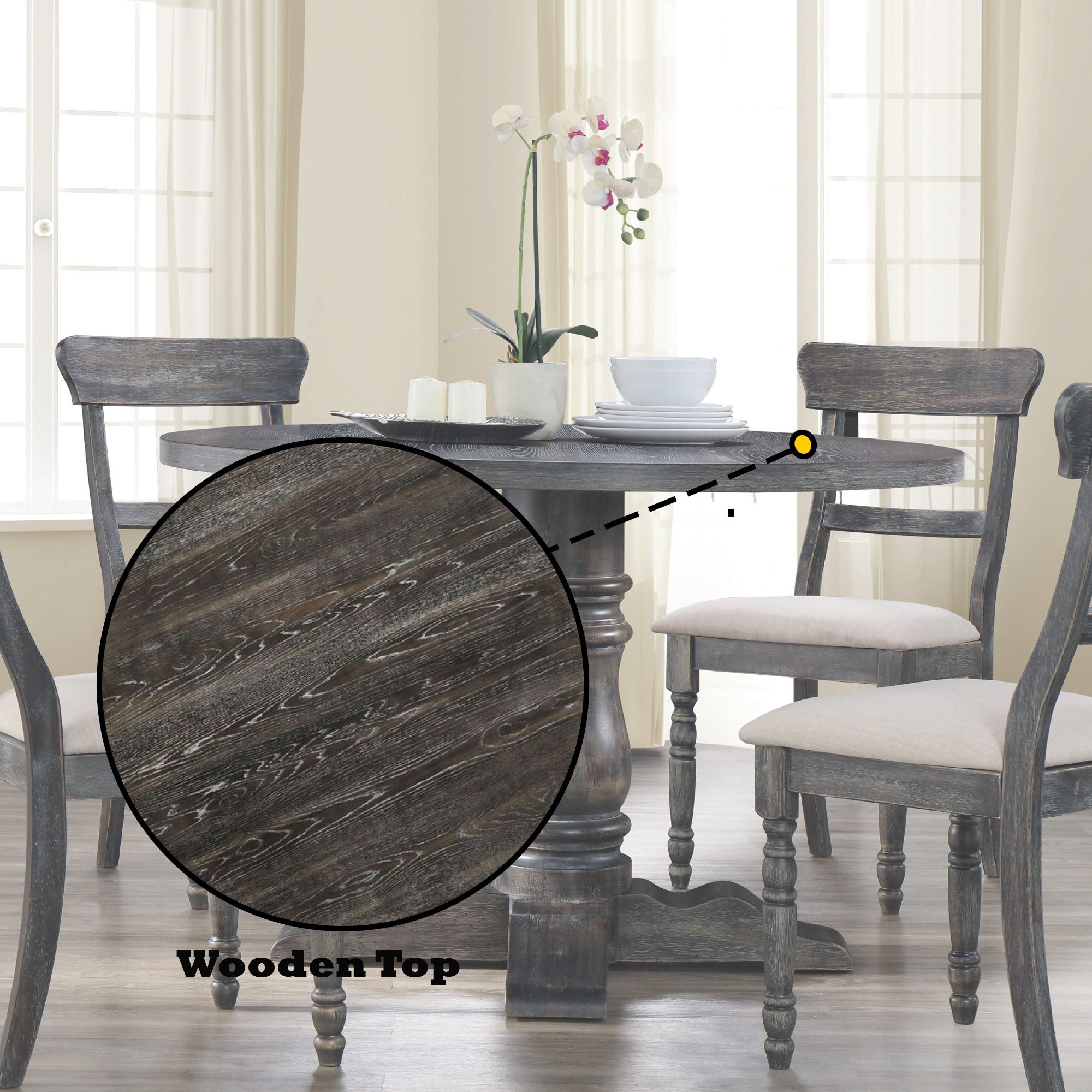 Leventis - Weathered Dining Table - Gray