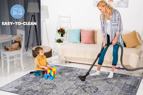 Payas - 6' X 9' Traditional Area Rug - Gray / Blue