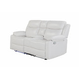 Blanche - Console Reclining Loveseat With LED Lights And Speakers