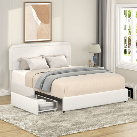 Liv - Patented With Drawers Upholstered Storage Platform Bed - view 8
