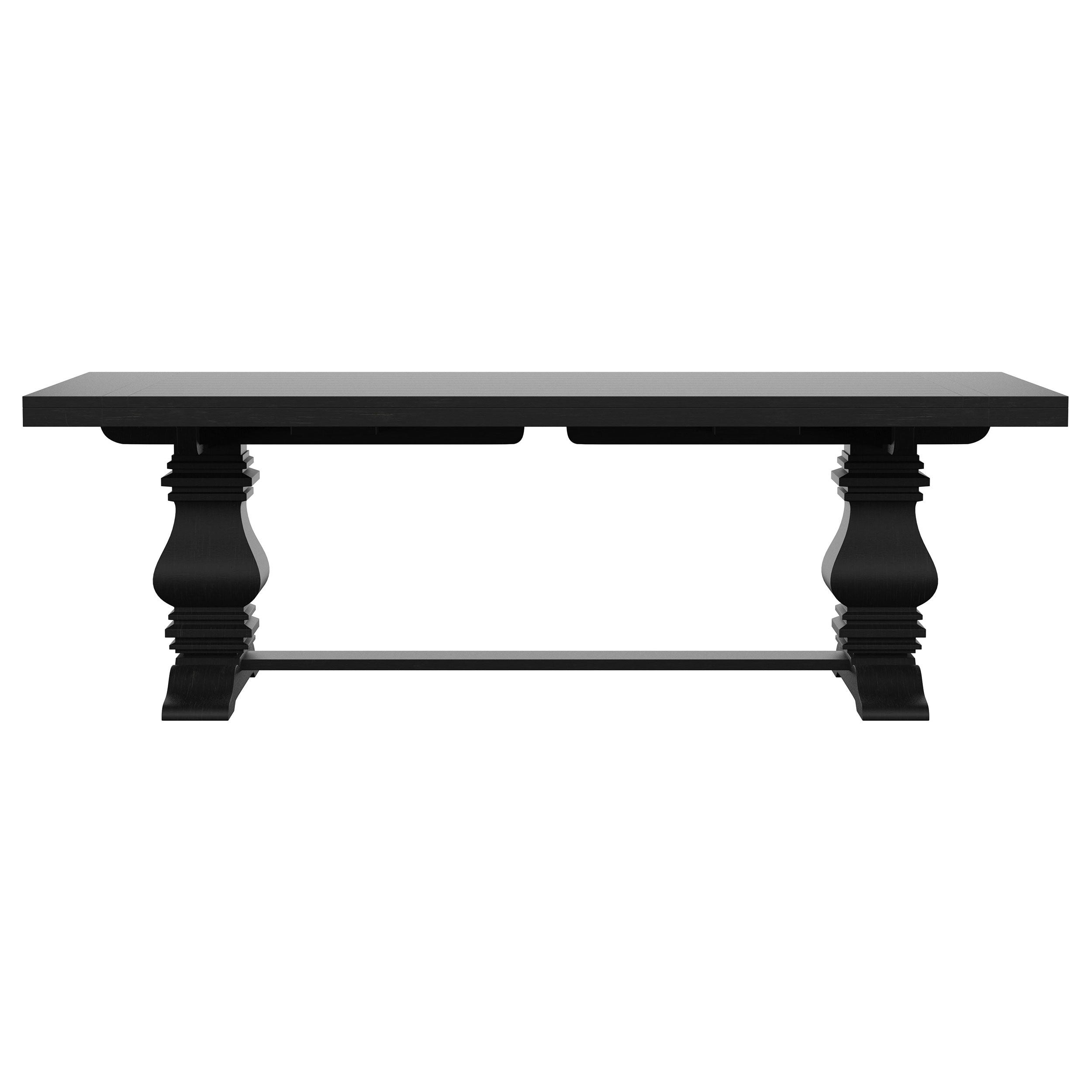 Florence - Extension Dining Table - Distressed Black