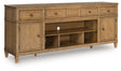 Sharlance - Light Brown - XL TV Stand With Fireplace Option by Signature Design by Ashley® | Bel Furniture