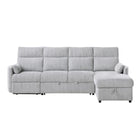 Sleeper Sofa With Storage Chaise - Gray