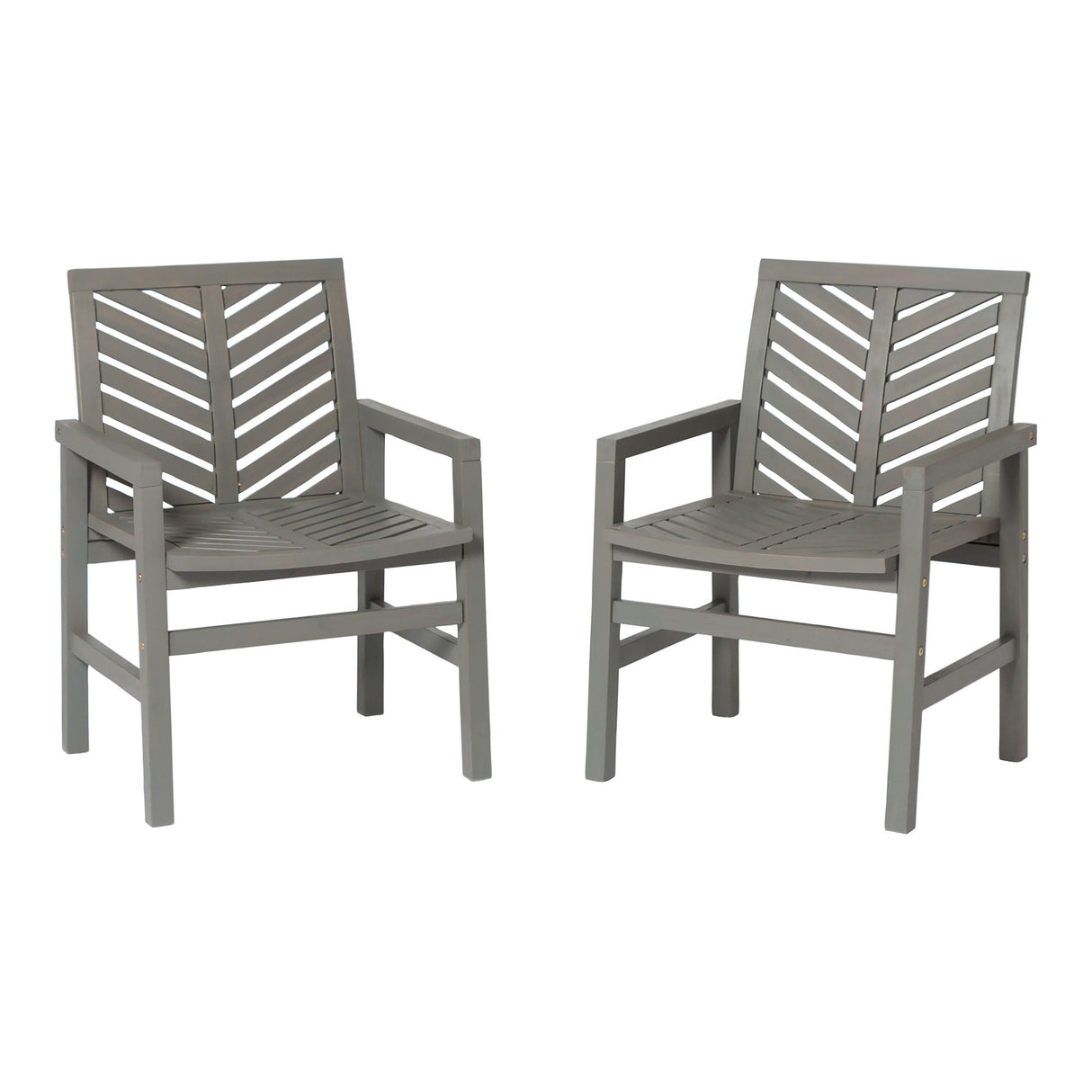 Modern 2 Piece Chevron Patio Chairs by Walker Edison | Bel Furniture