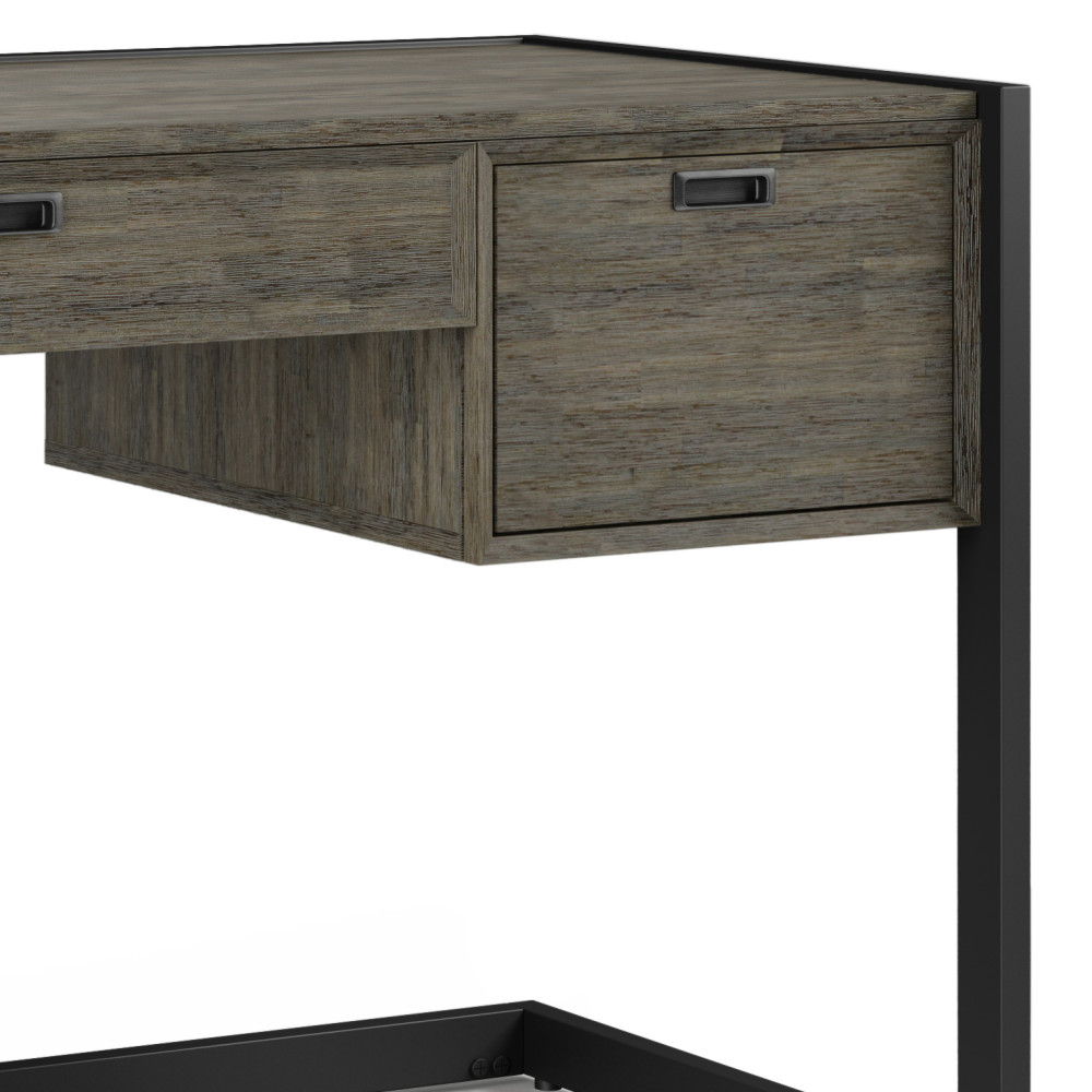 Hampden - Desk - Weathered Gray by Simpli-Home | Bel Furniture